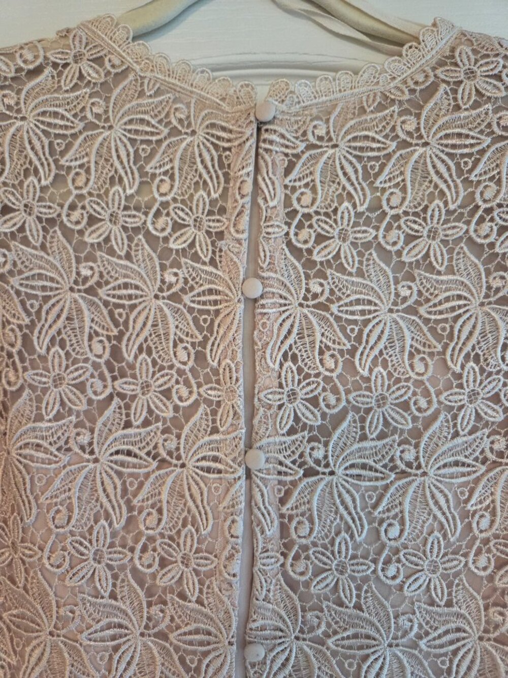 Jill Paige Original Blush Beige Size 12 100% Polyester Shell & Lining Gown - Picture 2 of 6